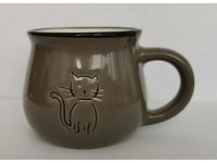 Hrnek buclák 360ml kočky hnědý Casa de Engel